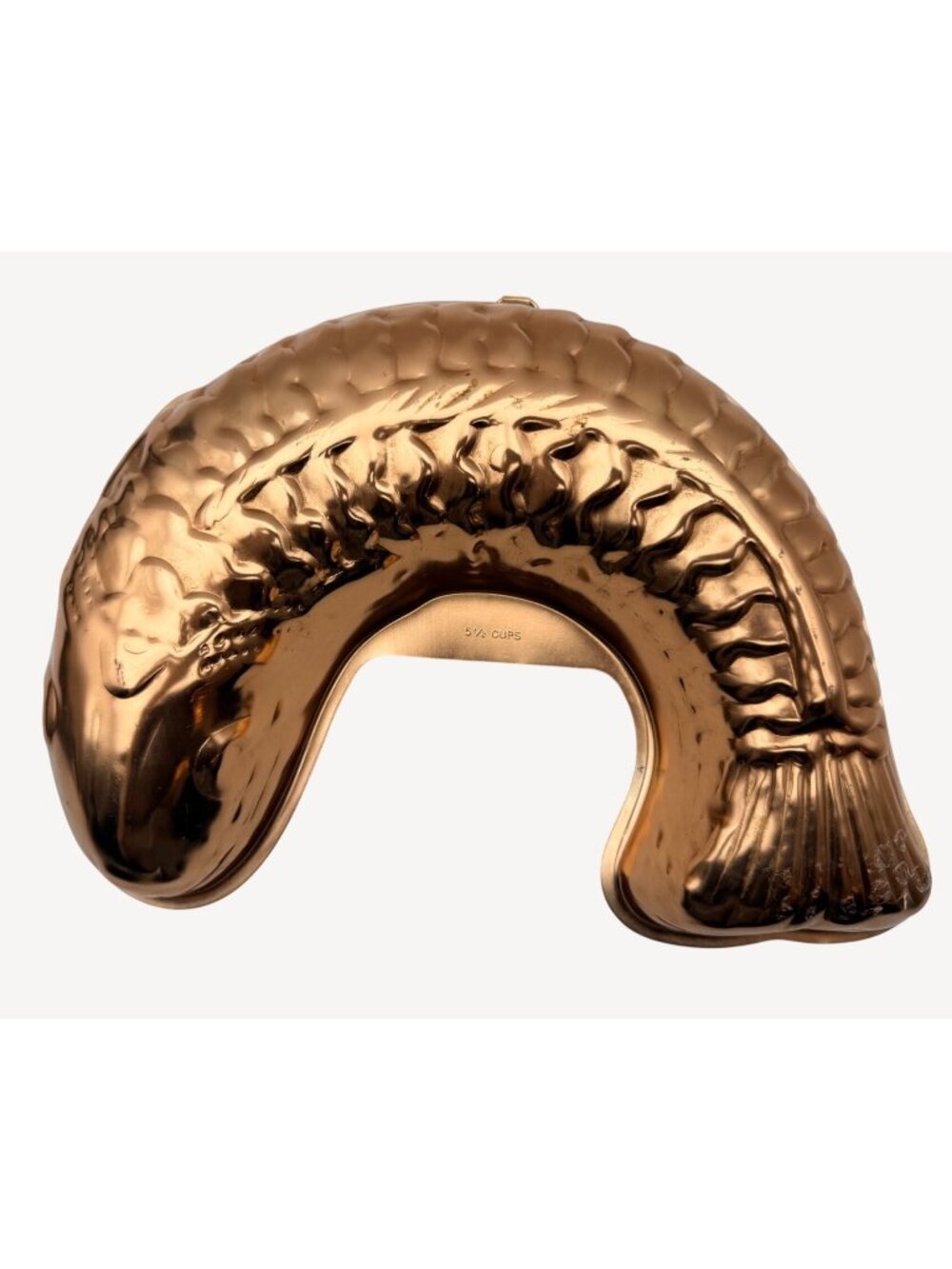Vintage Copper Jello Cake Mold Fish Shaped Tin Mold 5½ Cups Wall Décor Kitchen